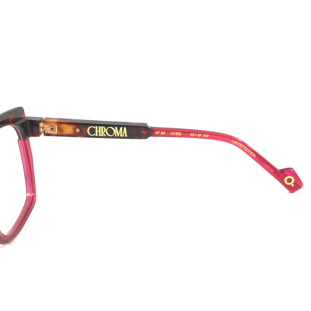 Etnia Barcelona Eyeglasses Frames CHROMA N39 HVRD Havana Red Brown 52-18-140